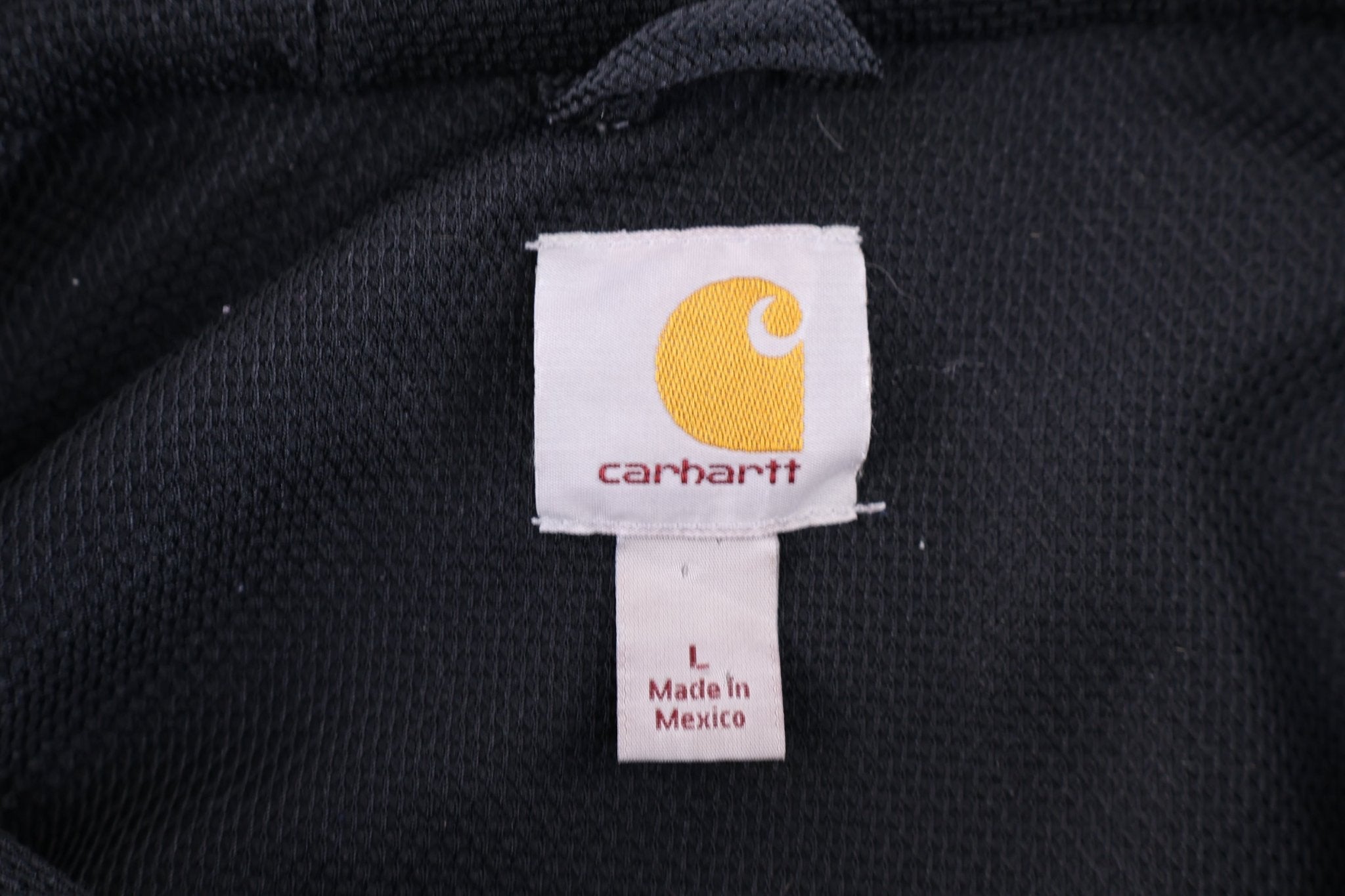 Carhartt Logo Patch Black Full Zip Jacket - Jacket - Thrifted Threads