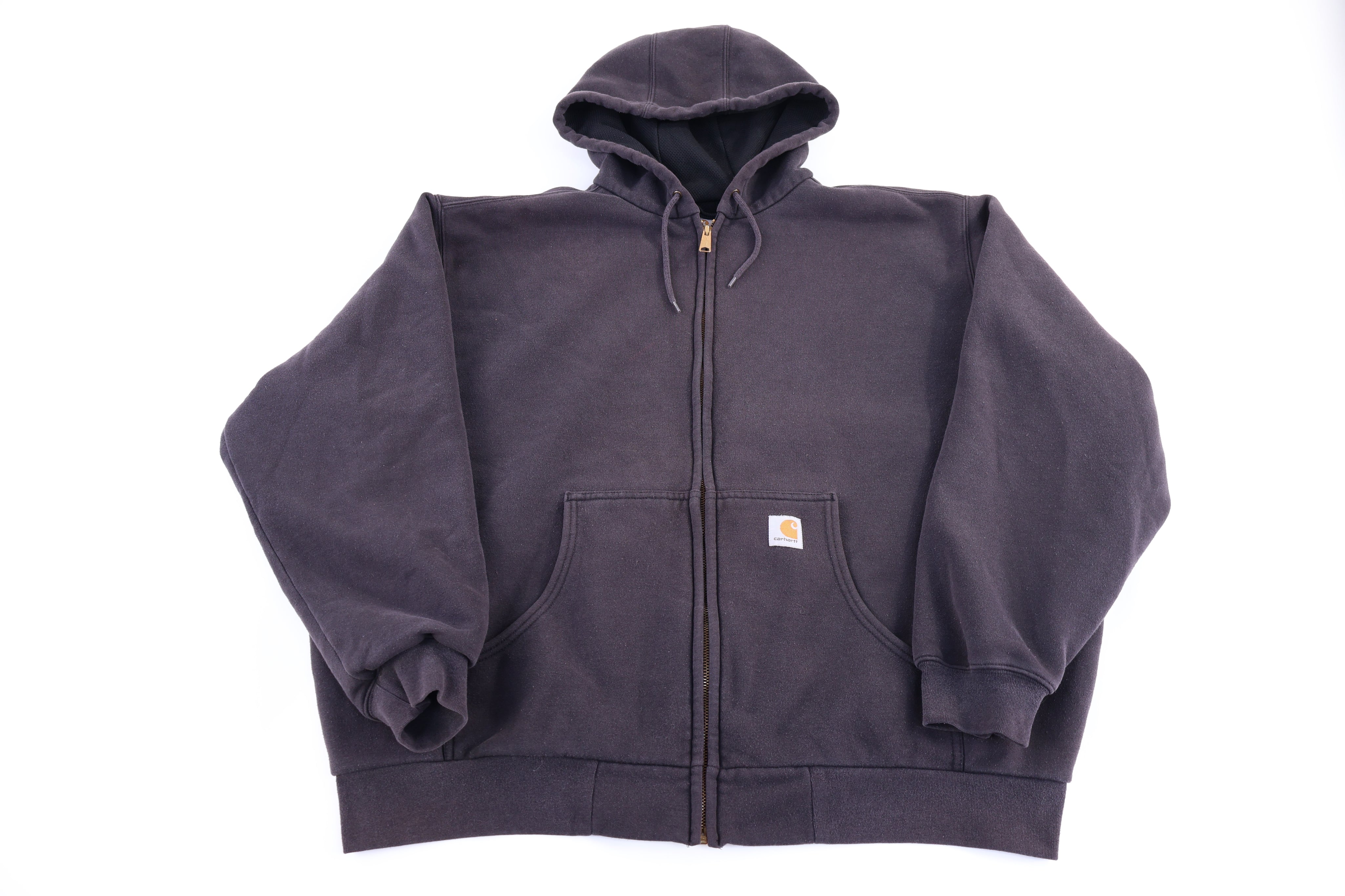 Carhartt Logo Patch Black Full Zip Jacket - Jacket - Thrifted Threads