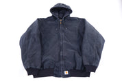 Carhartt Logo Patch Black Full Zip Jacket - Jacket - Thrifted Threads