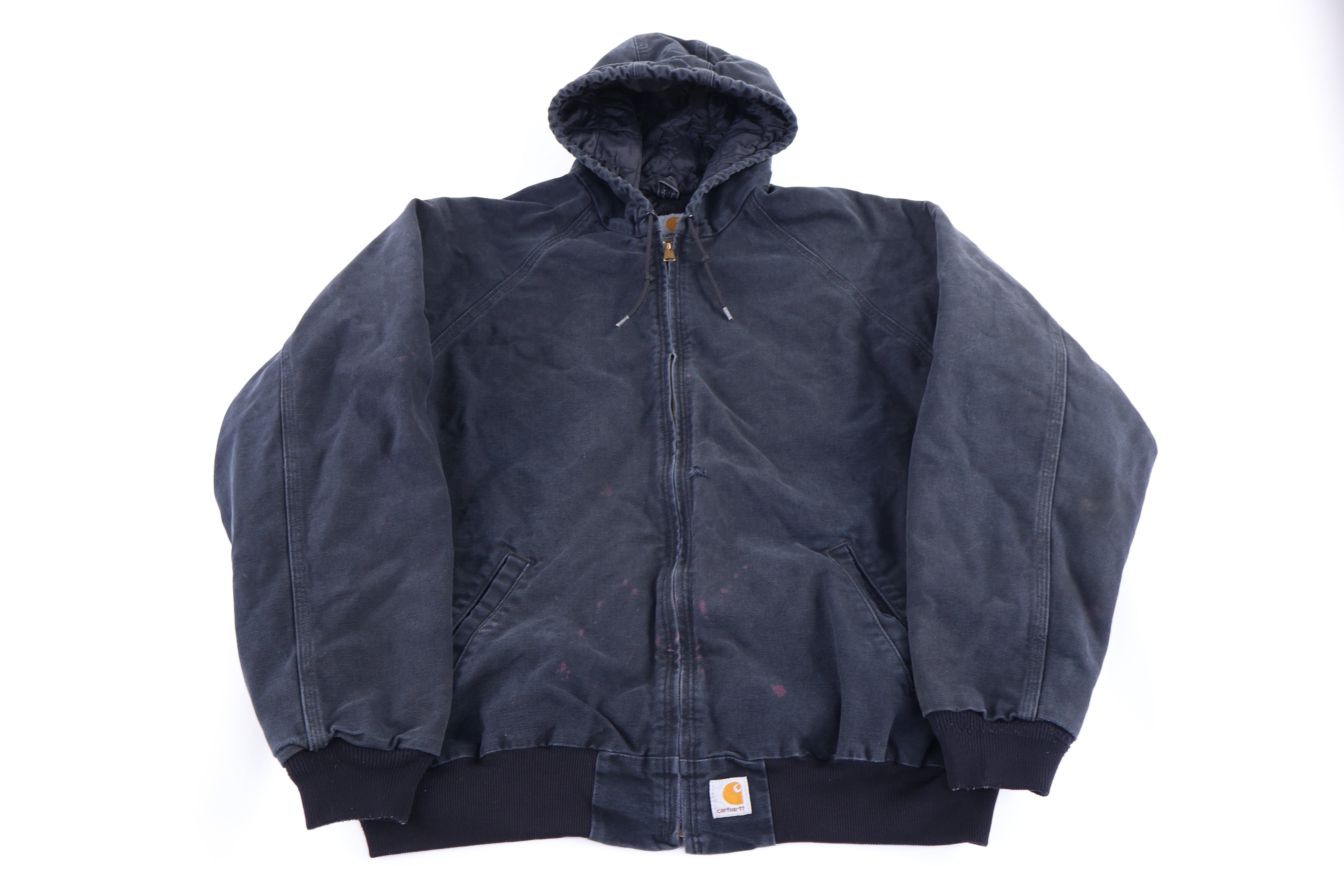 Carhartt Logo Patch Black Full Zip Jacket - Jacket - Thrifted Threads