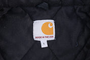 Carhartt Logo Patch Black Full Zip Jacket - Jacket - Thrifted Threads