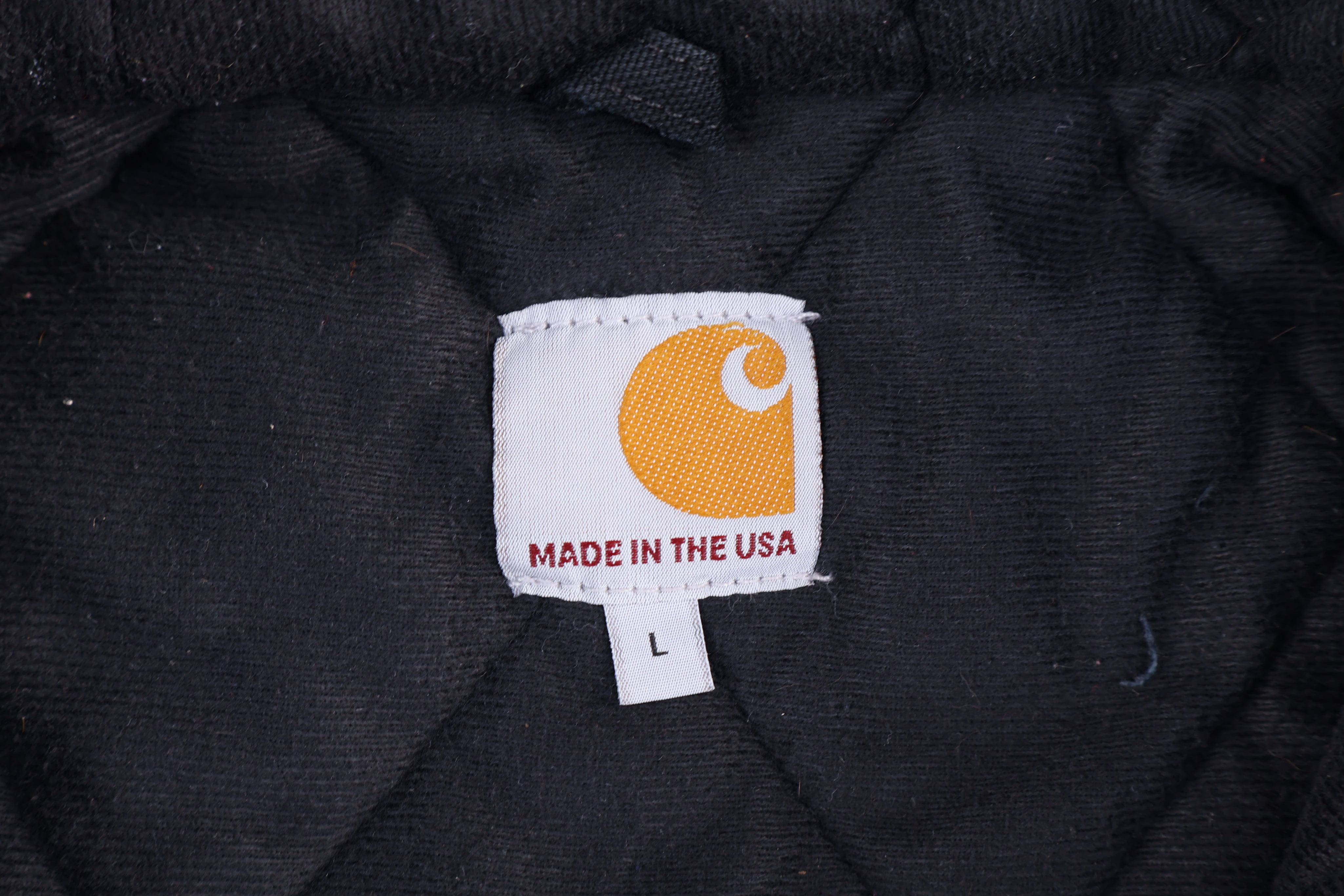 Carhartt Logo Patch Black Full Zip Jacket - Jacket - Thrifted Threads