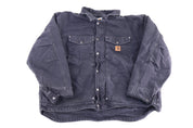 Carhartt Logo Patch Black Full Zip Jacket - Jacket - Thrifted Threads