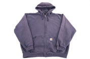 Carhartt Logo Patch Black Full Zip Jacket - Jacket - Thrifted Threads