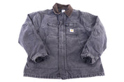 Carhartt Logo Patch Black Full Zip Jacket - Jacket - Thrifted Threads