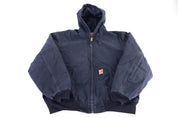 Carhartt Logo Patch Black Full Zip Jacket - Jacket - Thrifted Threads