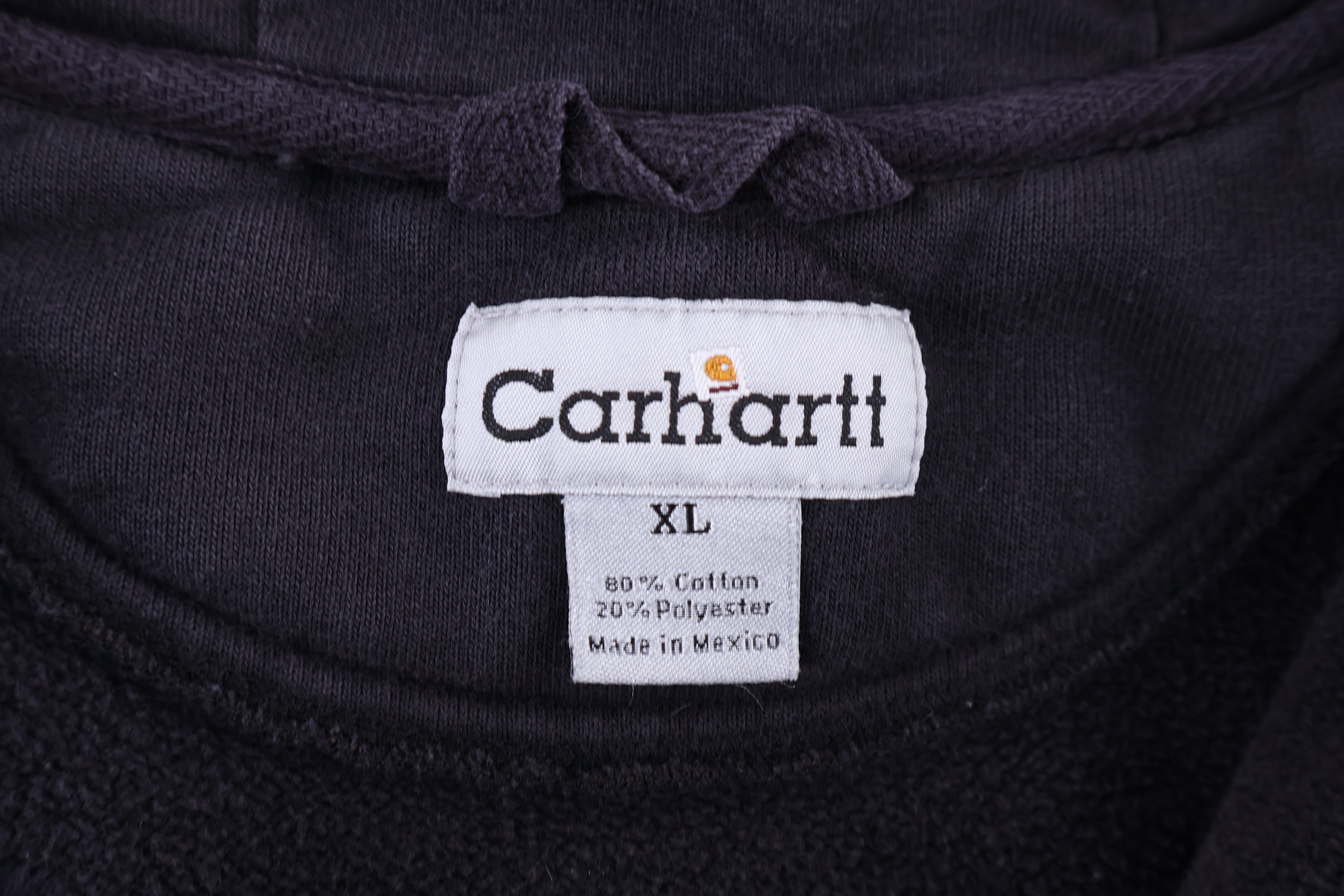 Carhartt Logo Patch Black Full Zip Jacket - Jacket - Thrifted Threads