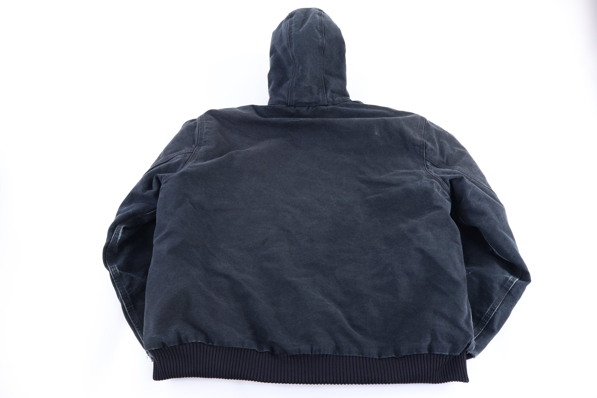 Carhartt Logo Patch Black Full Zip Jacket - Jacket - Thrifted Threads