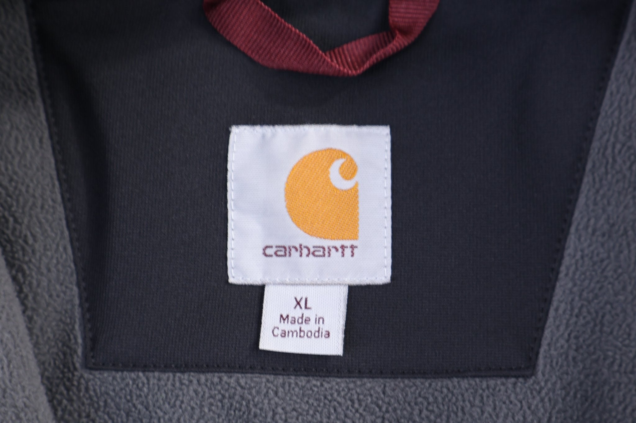 Carhartt Logo Patch Black Full Zip Jacket - Jacket - Thrifted Threads
