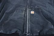 Carhartt Logo Patch Black Full Zip Jacket - Jacket - Thrifted Threads