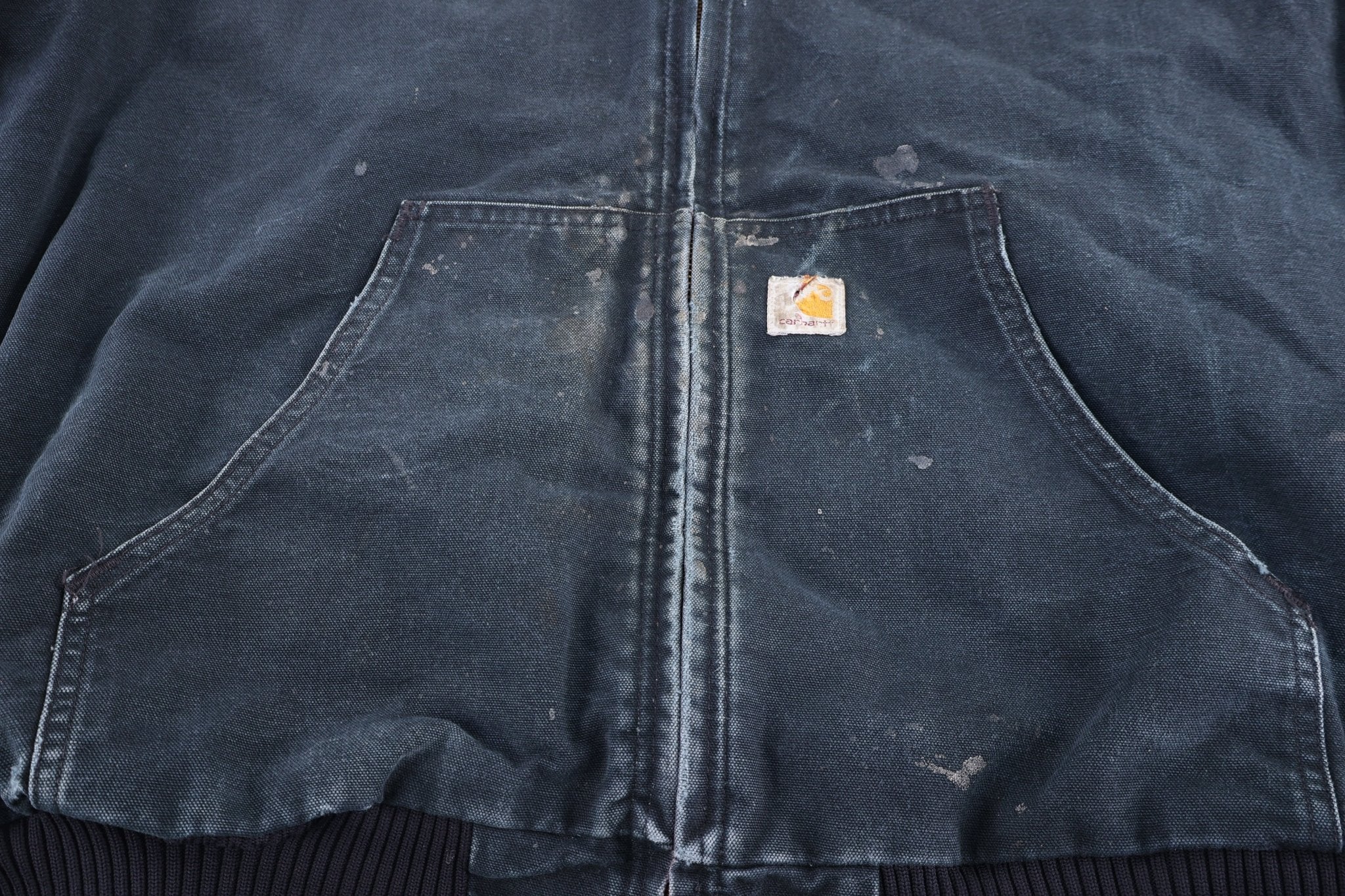 Carhartt Logo Patch Black Full Zip Jacket - Jacket - Thrifted Threads