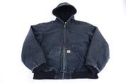 Carhartt Logo Patch Black Full Zip Jacket - Jacket - Thrifted Threads