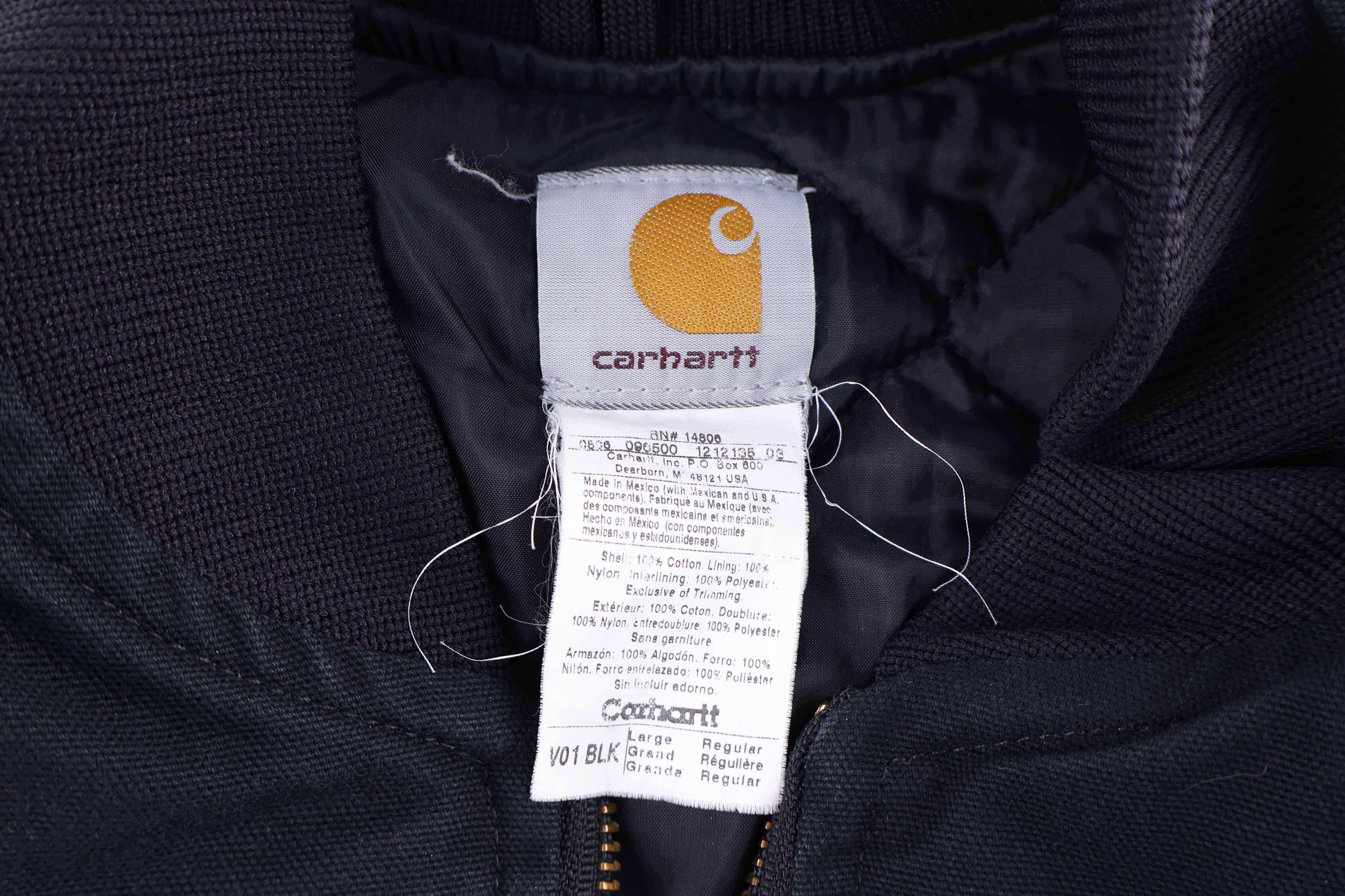 Carhartt Logo Patch Black Full Zip Vest - Vest - Thrifted Threads