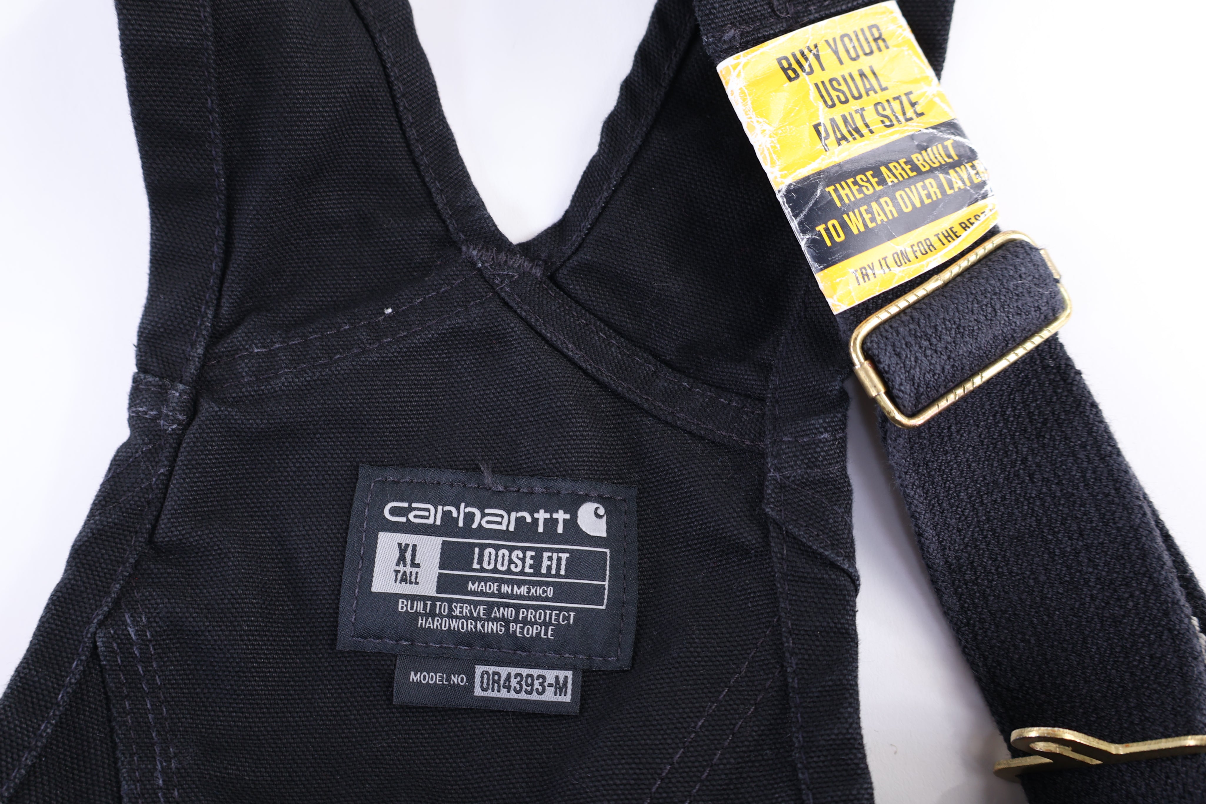 Carhartt Logo Patch Black Overalls - Overalls - Thrifted Threads
