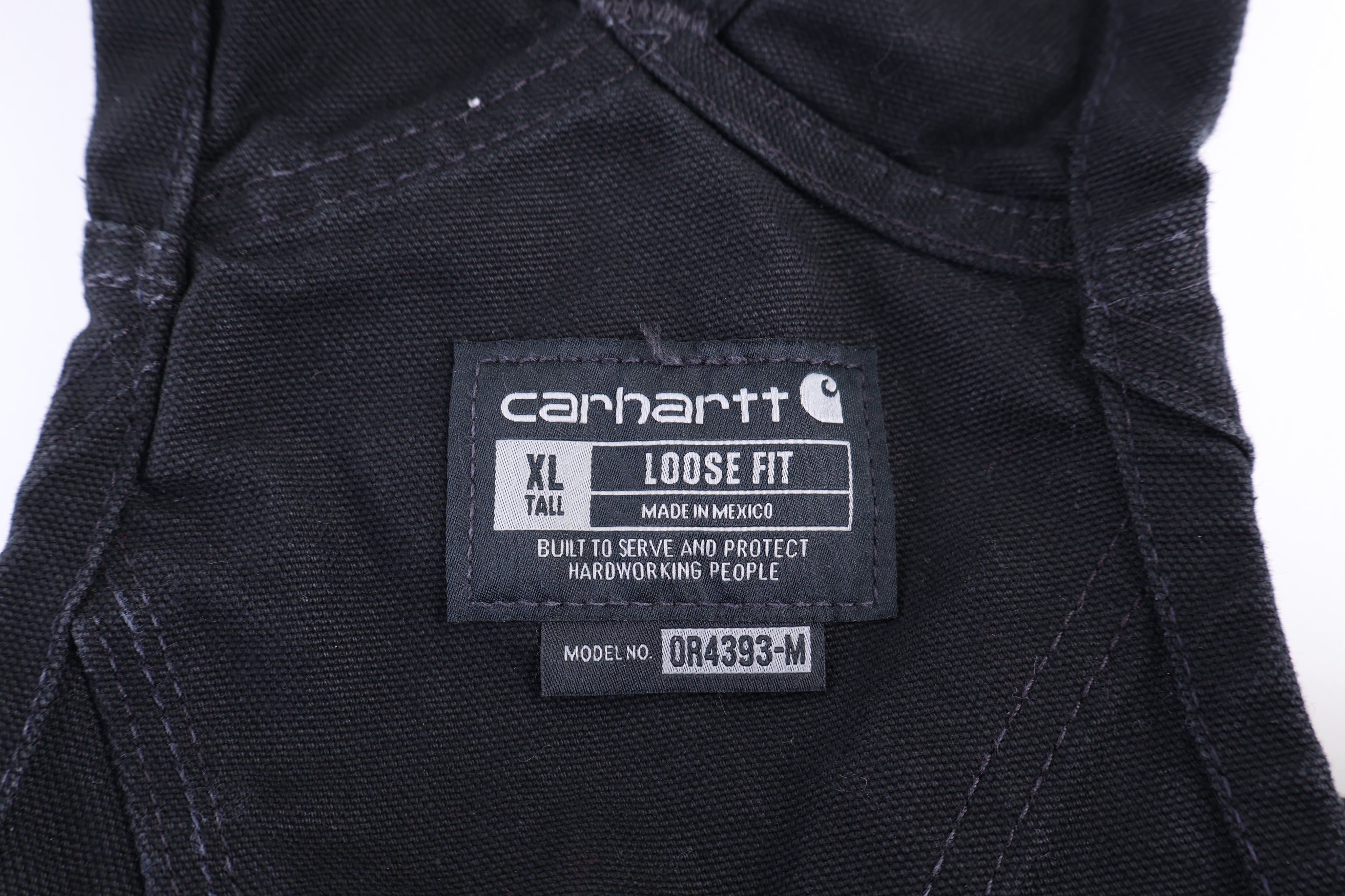 Carhartt Logo Patch Black Overalls - Overalls - Thrifted Threads