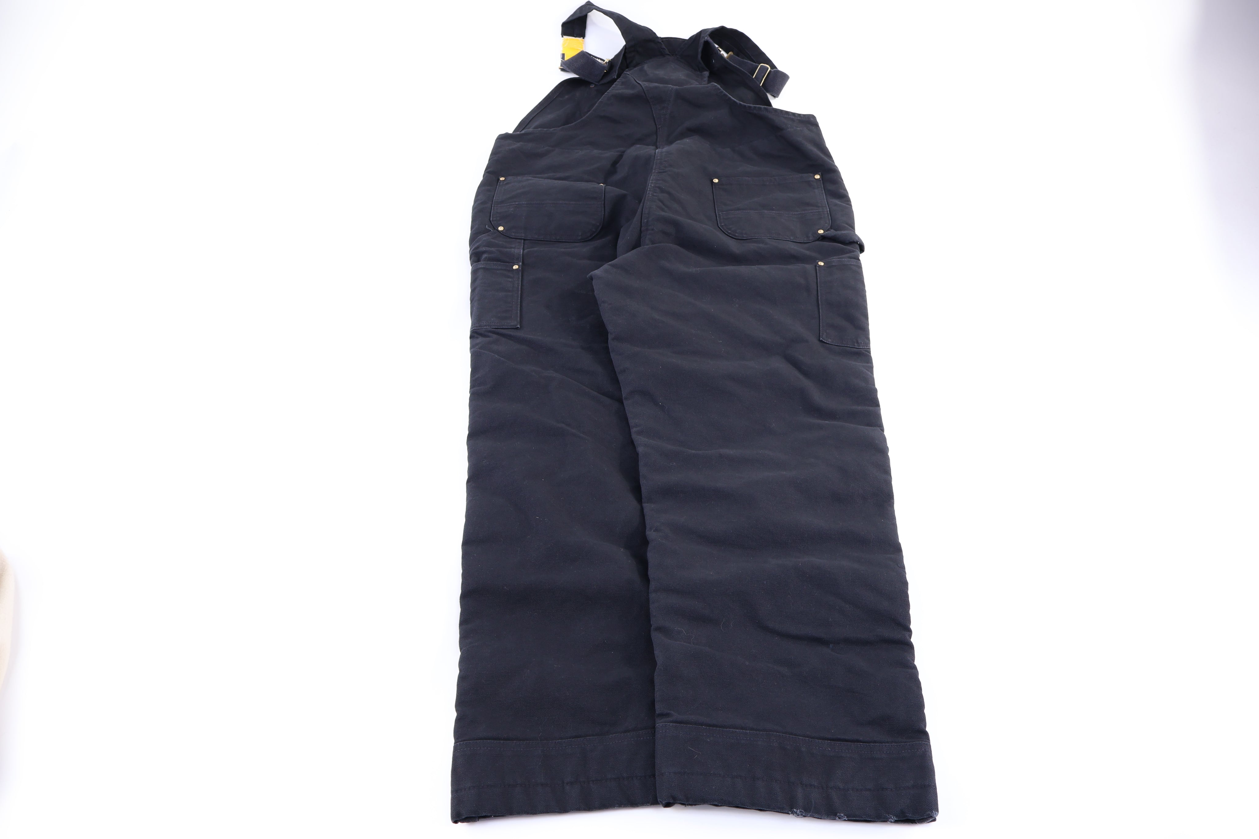 Carhartt Logo Patch Black Overalls - Overalls - Thrifted Threads