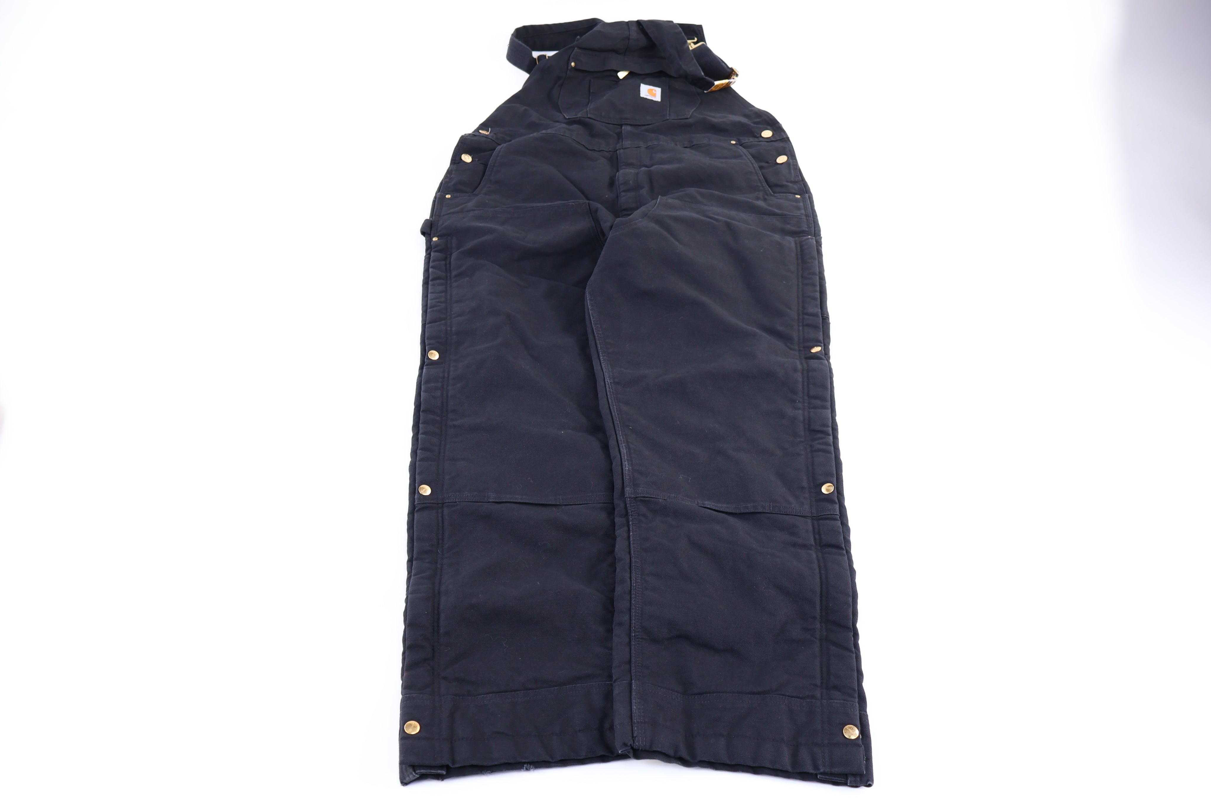 Carhartt Logo Patch Black Overalls - Overalls - Thrifted Threads