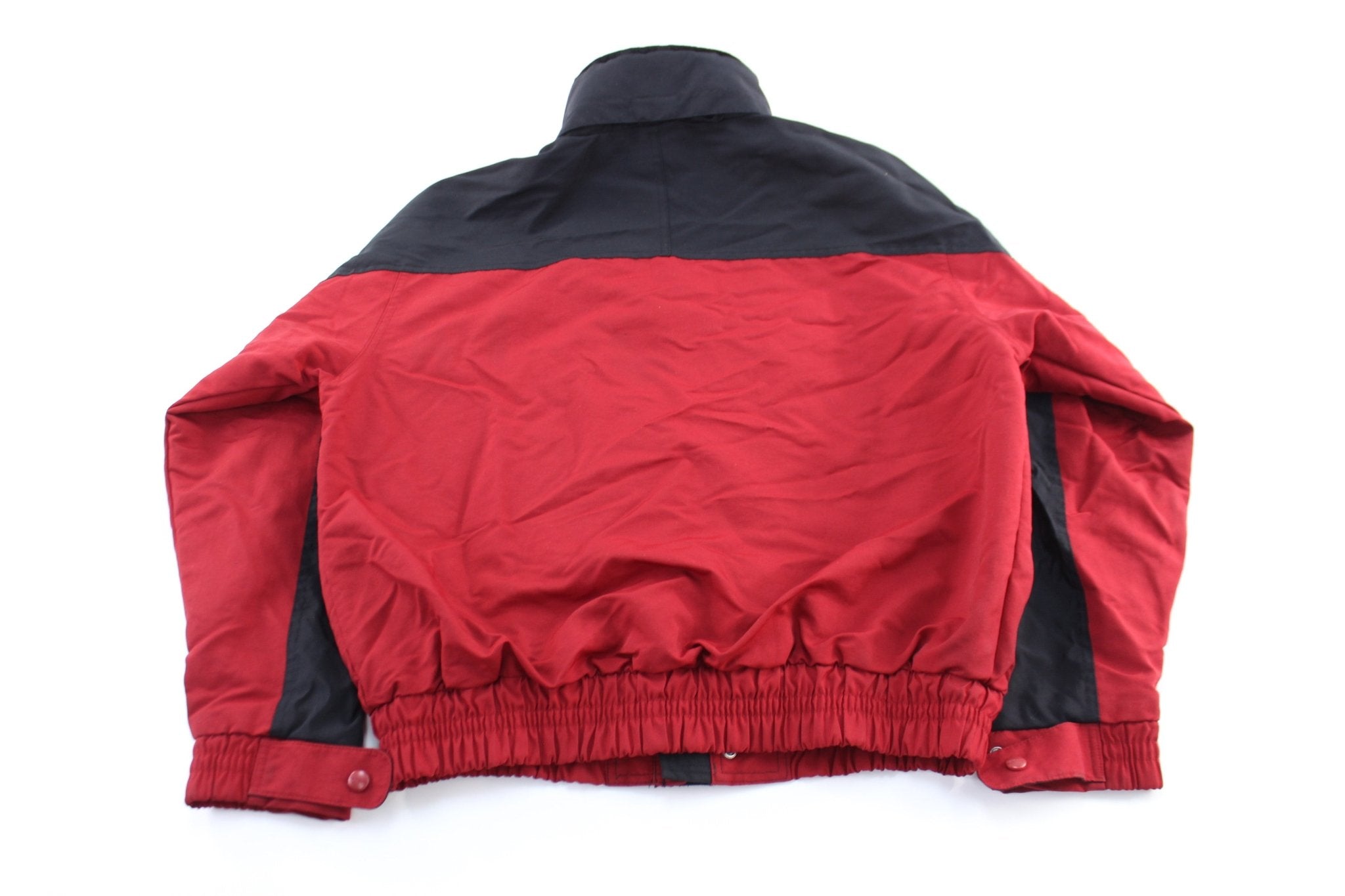 Carhartt Logo Patch Black & Red Zip Up Jacket - ThriftedThreads.com