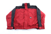 Carhartt Logo Patch Black & Red Zip Up Jacket - ThriftedThreads.com