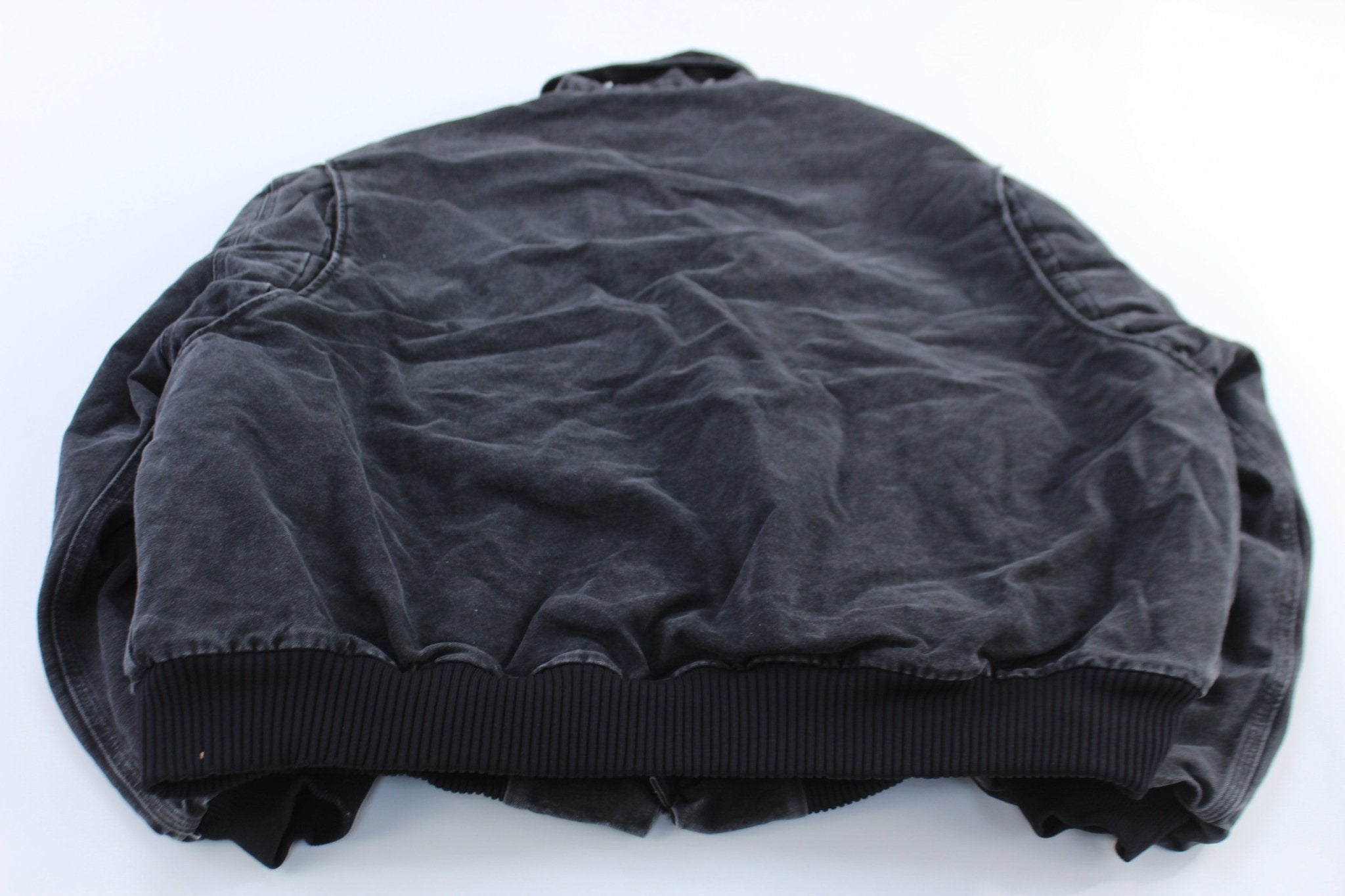 Carhartt Logo Patch Black Zip Up Jacket - ThriftedThreads.com