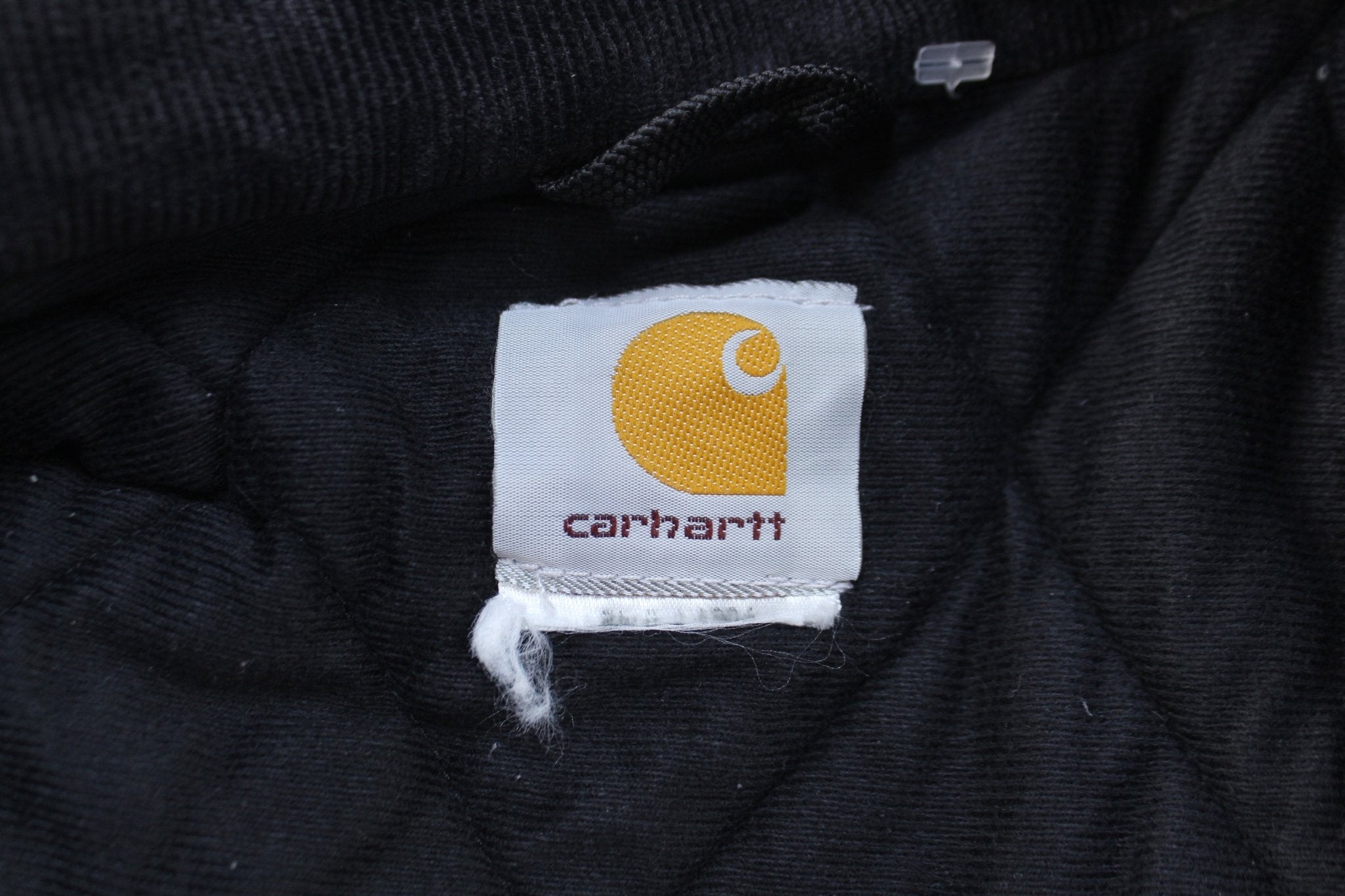 Carhartt Logo Patch Black Zip Up Jacket - ThriftedThreads.com