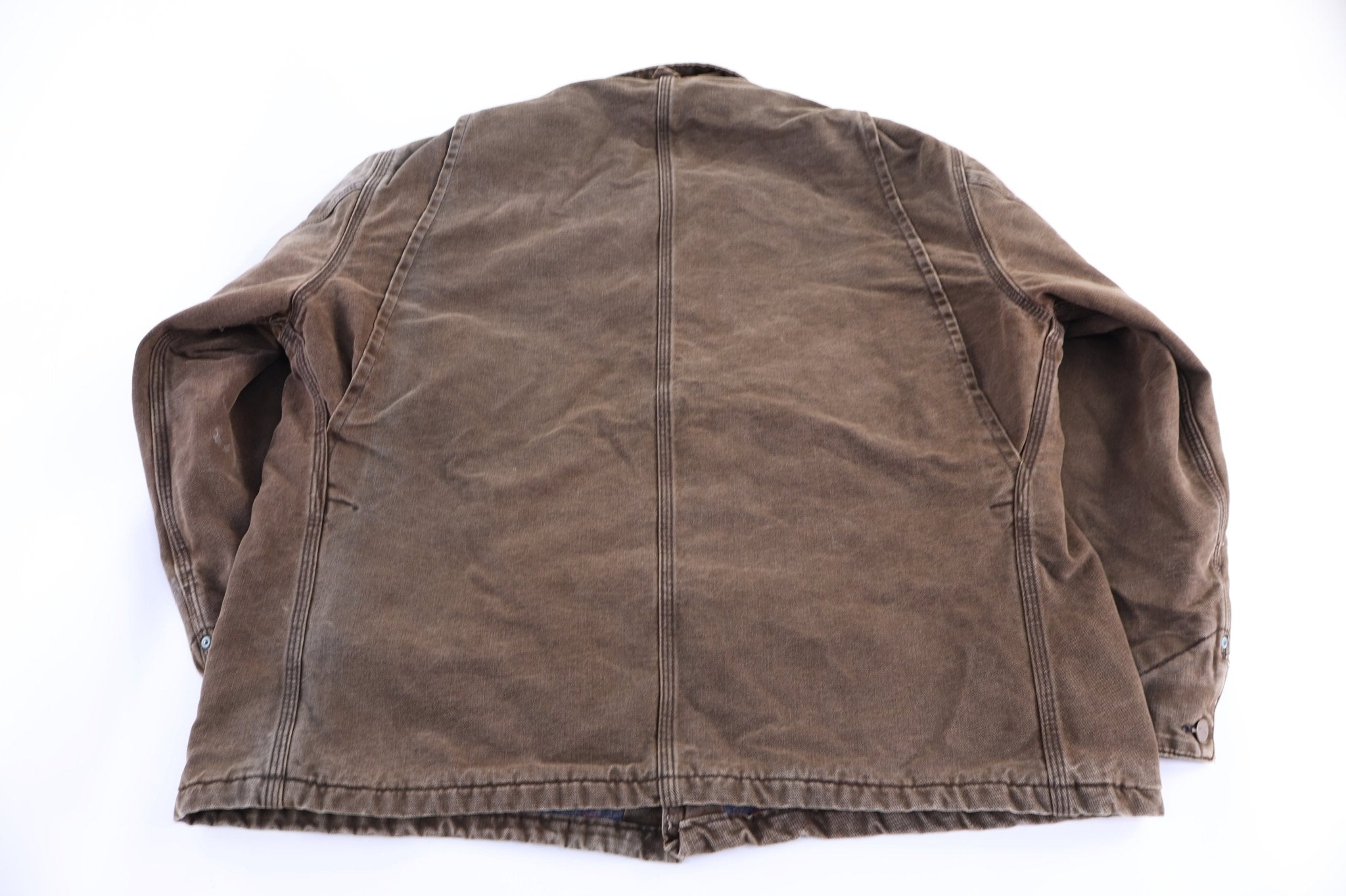 Carhartt Logo Patch Blanket Lined Chore Jacket - Jacket - Thrifted Threads