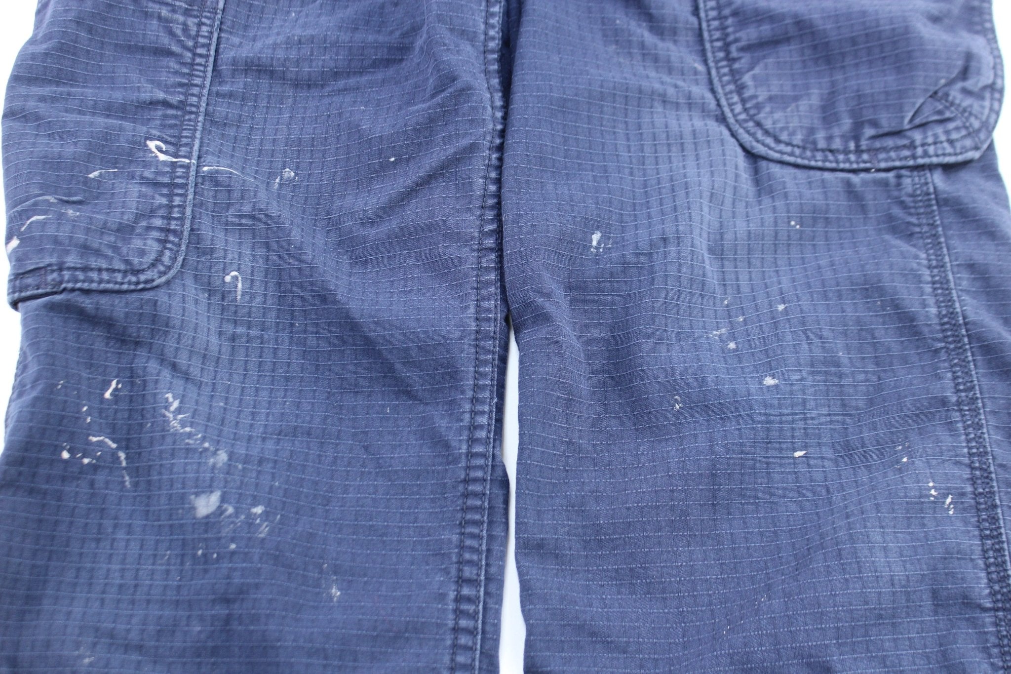 Carhartt Logo Patch Blue Cargo Pants - ThriftedThreads.com