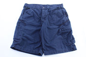 Carhartt Logo Patch Blue Cargo Shorts - ThriftedThreads.com