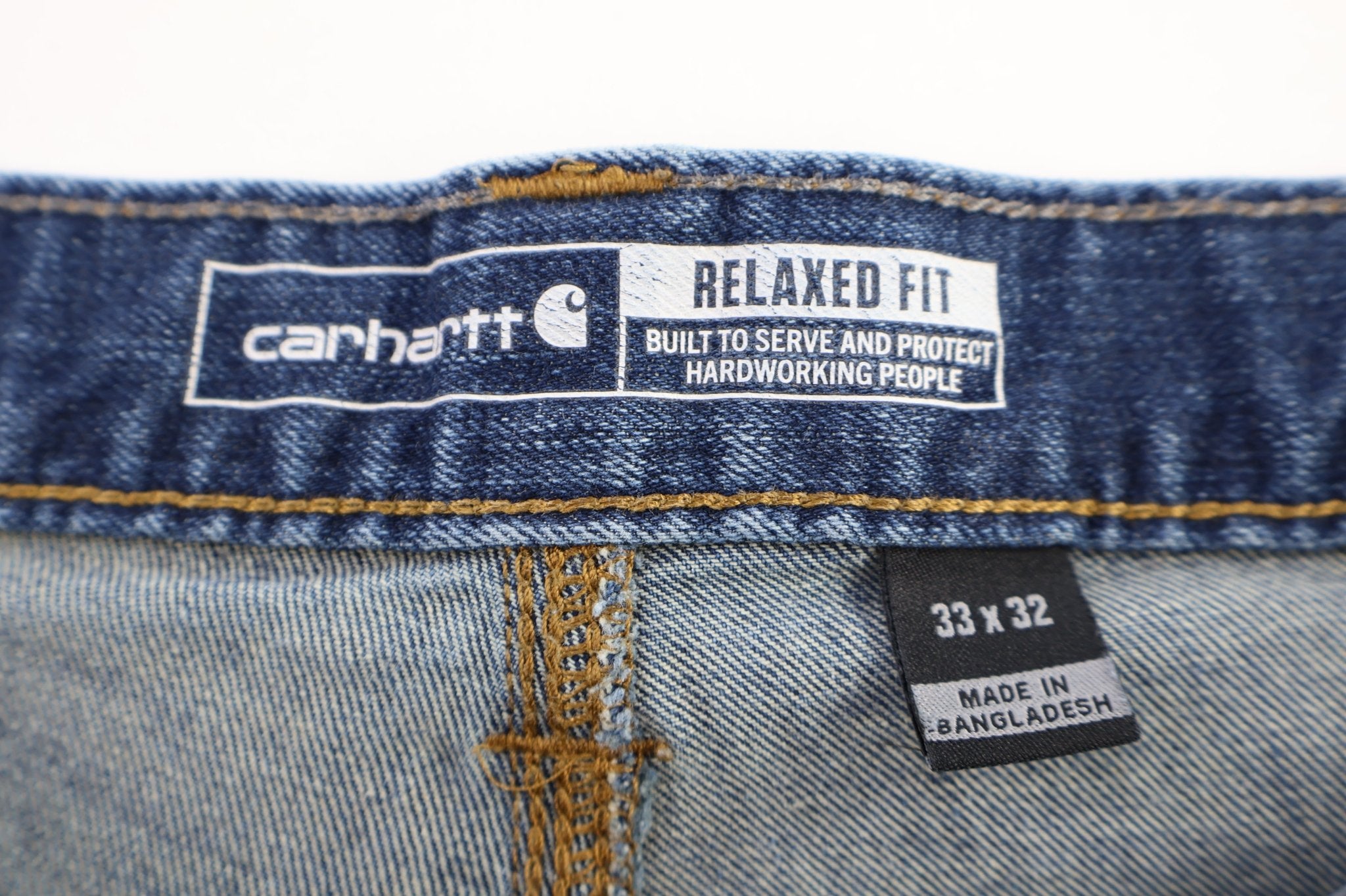 Carhartt Logo Patch Blue Denim Jeans - Pants - Thrifted Threads