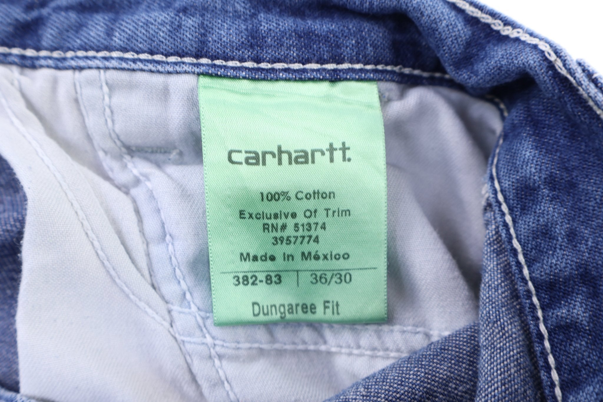 Carhartt Logo Patch Blue Denim Jeans - Pants - Thrifted Threads
