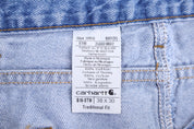 Carhartt Logo Patch Blue Denim Jeans - Pants - Thrifted Threads
