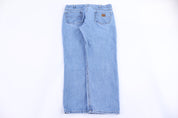 Carhartt Logo Patch Blue Denim Jeans - Pants - Thrifted Threads
