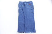 Carhartt Logo Patch Blue Denim Pants - Pants - Thrifted Threads