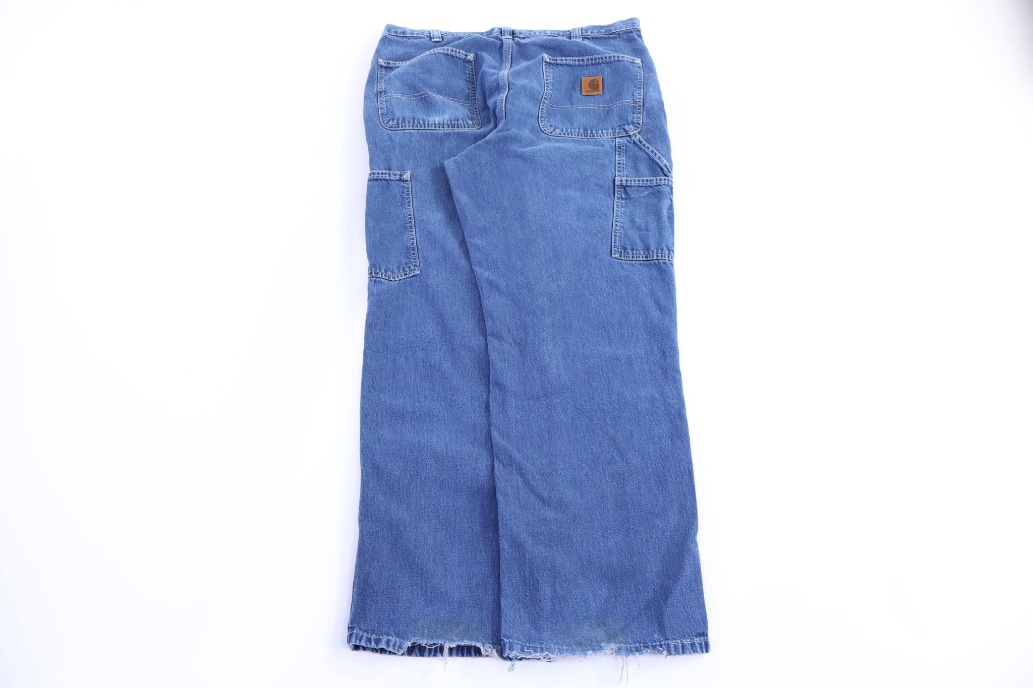 Carhartt Logo Patch Blue Denim Pants - Pants - Thrifted Threads
