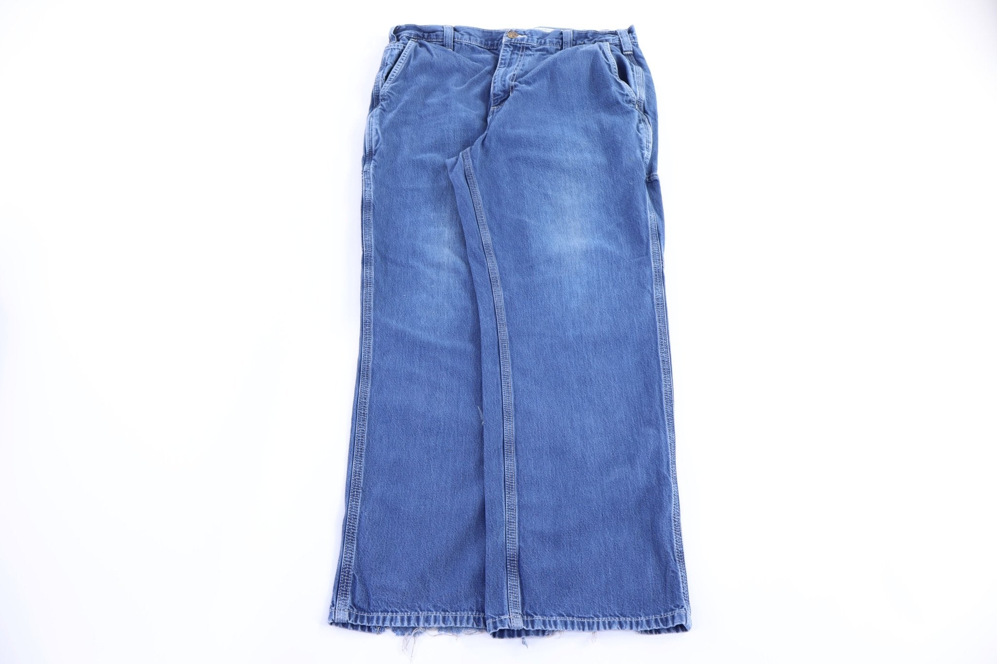 Carhartt Logo Patch Blue Denim Pants - Pants - Thrifted Threads