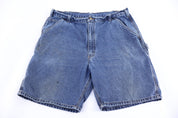 Carhartt Logo Patch Blue Denim Shorts - Pants/Shorts - Thrifted Threads