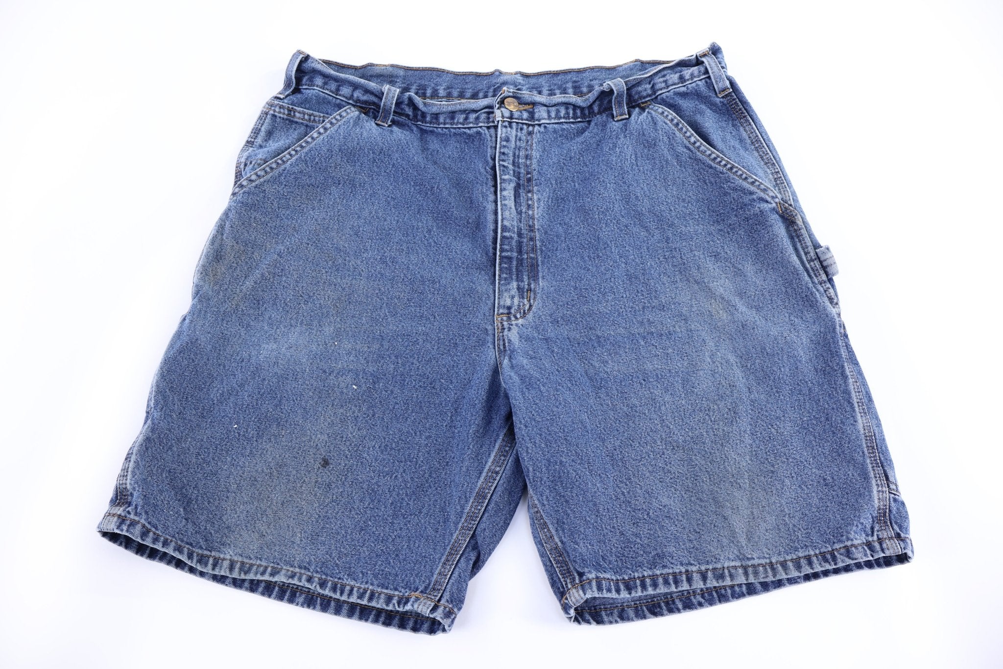 Carhartt Logo Patch Blue Denim Shorts - Pants/Shorts - Thrifted Threads