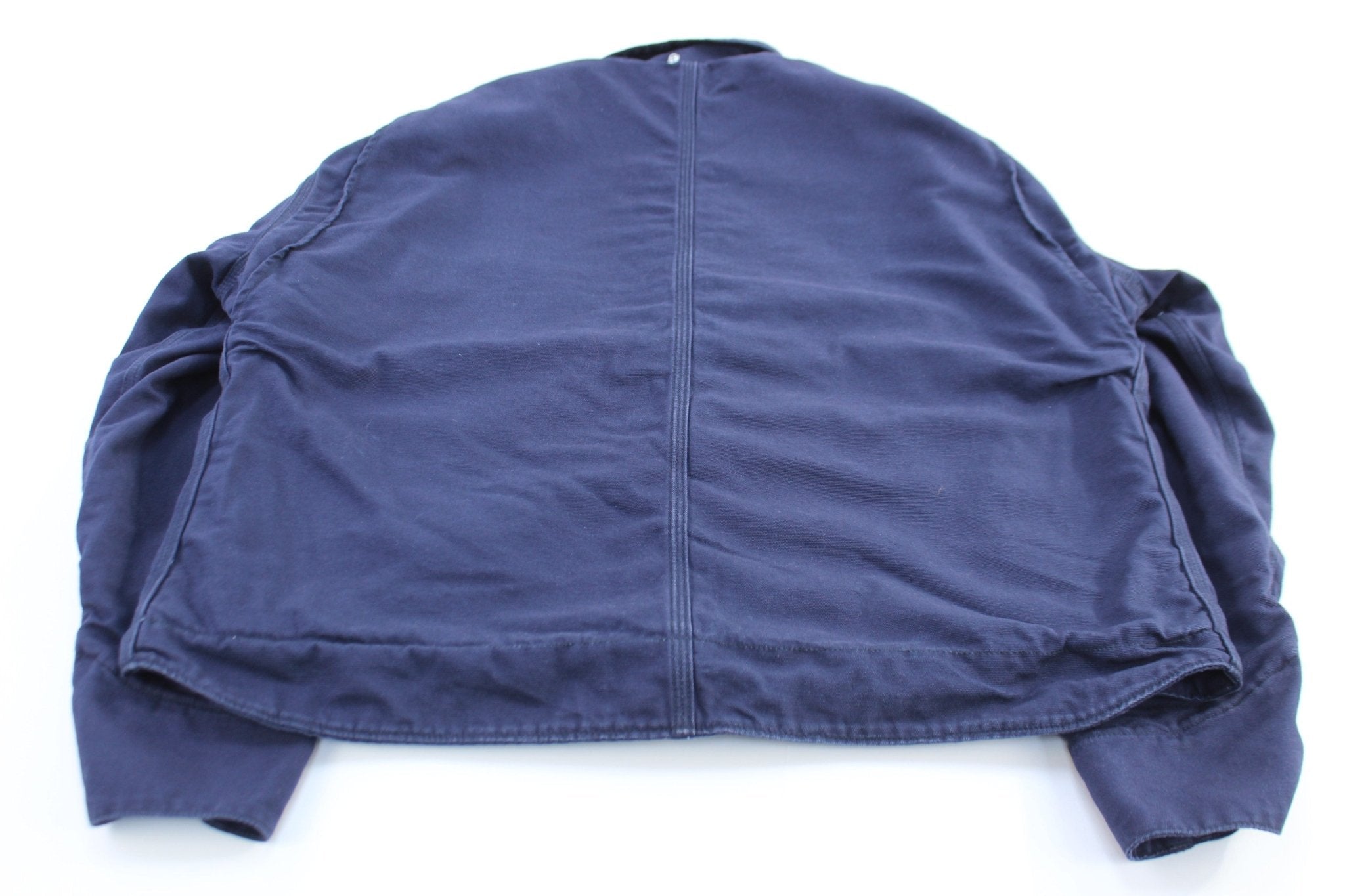 Carhartt Logo Patch Blue Flame Resistant Zip Up Jacket - Jackets - Thrifted Threads