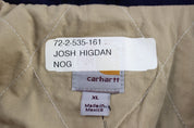 Carhartt Logo Patch Blue Flame Resistant Zip Up Jacket - Jackets - Thrifted Threads