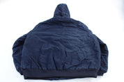 Carhartt Logo Patch Blue Full Zip Hooded Jacket - Jacket - Thrifted Threads