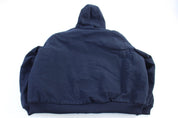 Carhartt Logo Patch Blue Full Zip Hooded Jacket - Jacket - Thrifted Threads