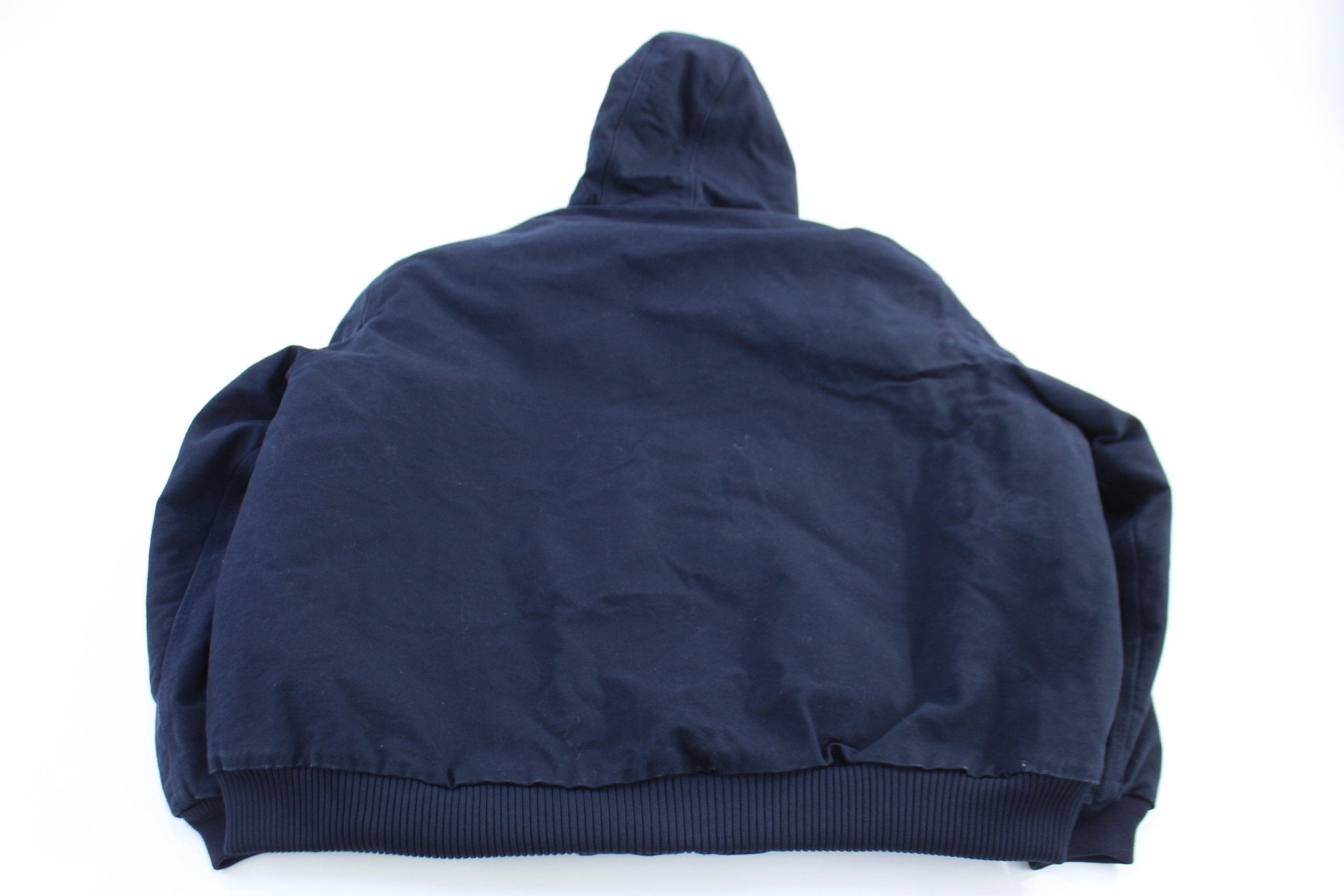 Carhartt Logo Patch Blue Full Zip Hooded Jacket - Jacket - Thrifted Threads