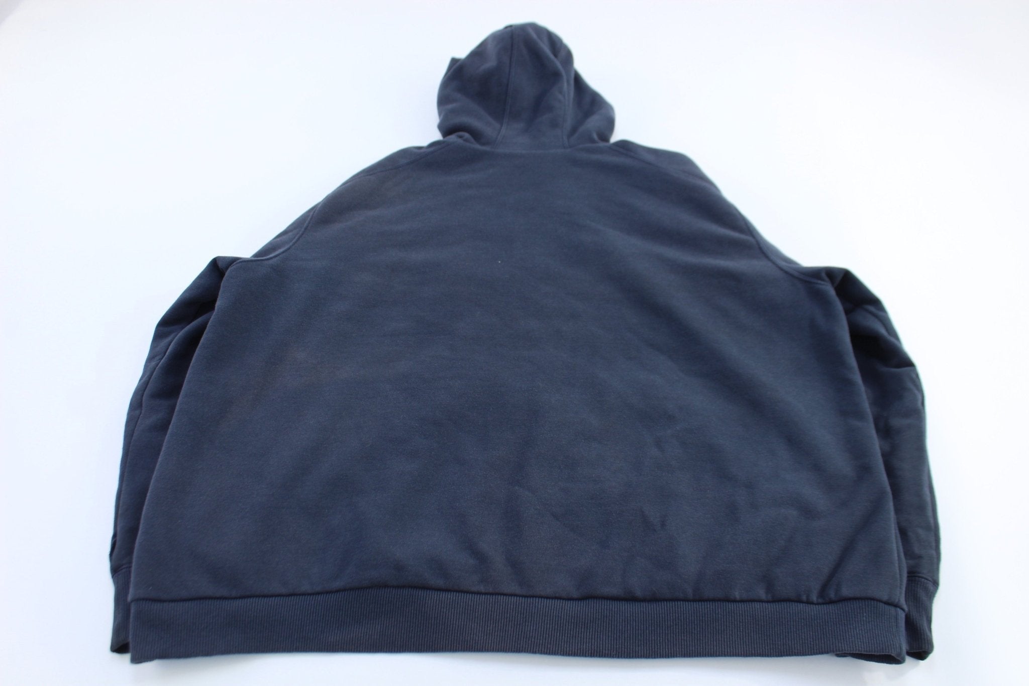 Carhartt Logo Patch Blue Full Zip Hooded Jacket - Jacket - Thrifted Threads