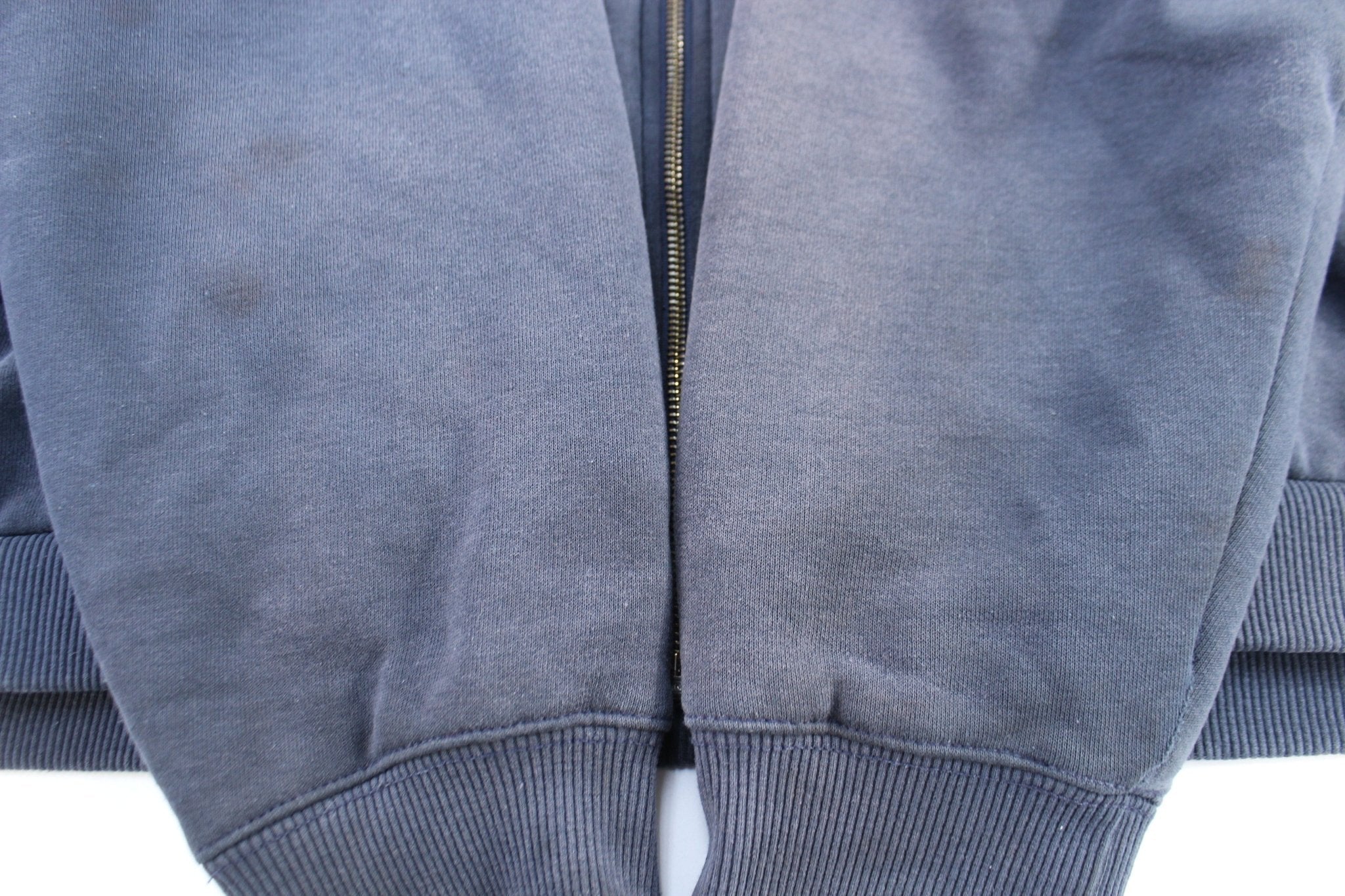 Carhartt Logo Patch Blue Full Zip Hooded Jacket - Jacket - Thrifted Threads