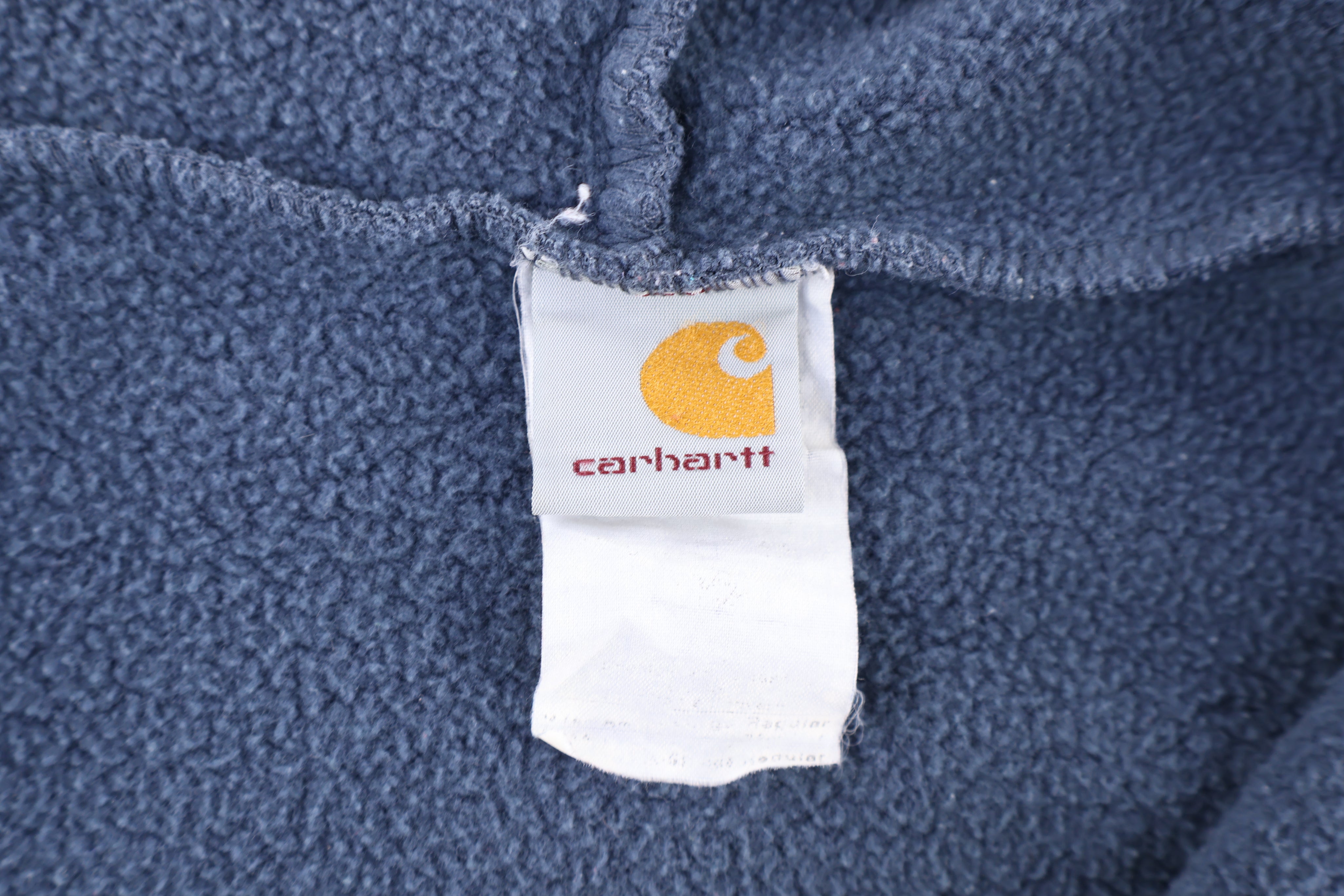 Carhartt Logo Patch Blue Full Zip Jacket - Jacket - Thrifted Threads