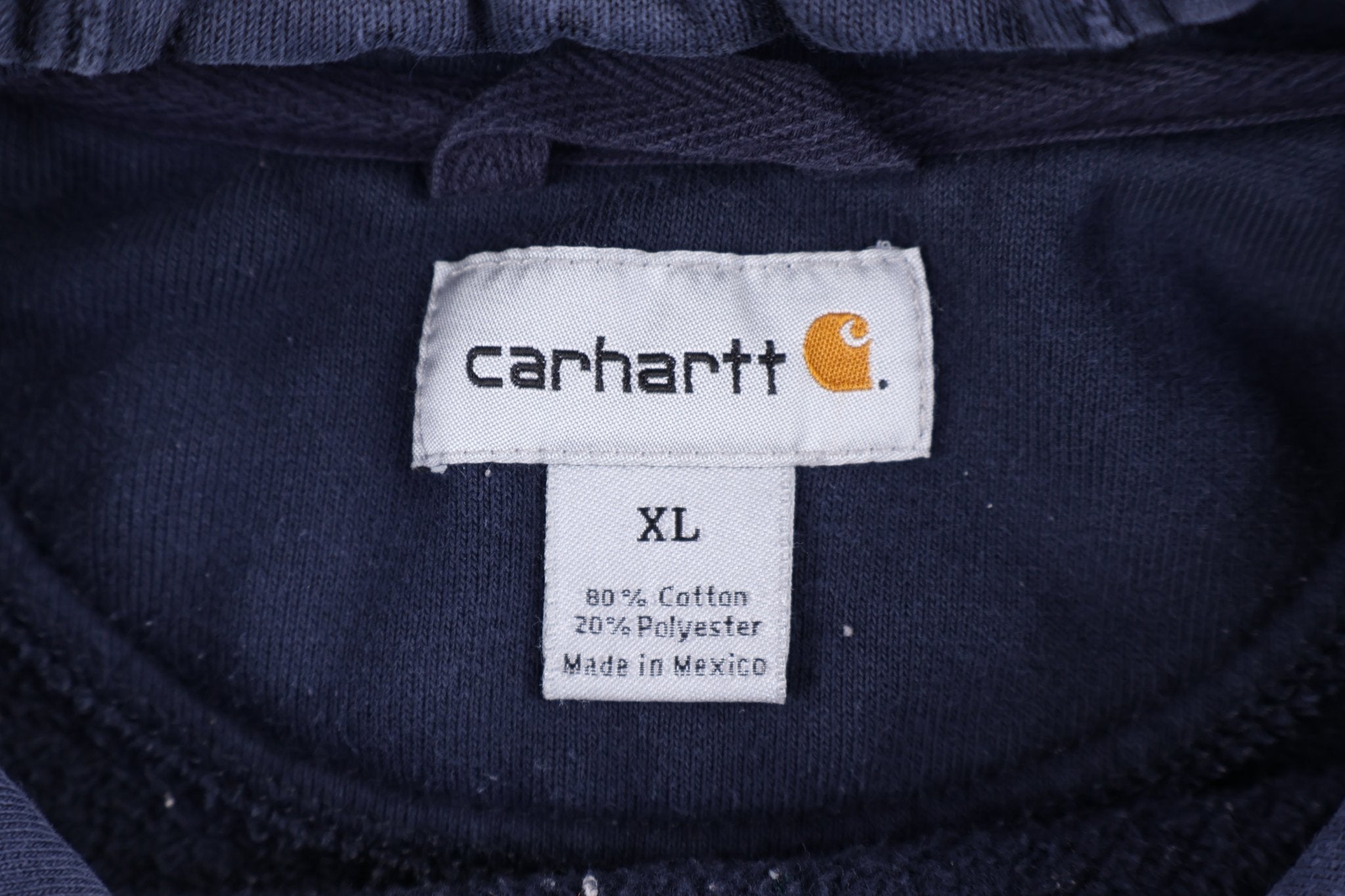 Carhartt Logo Patch Blue Full Zip Jacket - Jacket - Thrifted Threads