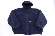 Carhartt Logo Patch Blue Full Zip Jacket - Jacket - Thrifted Threads