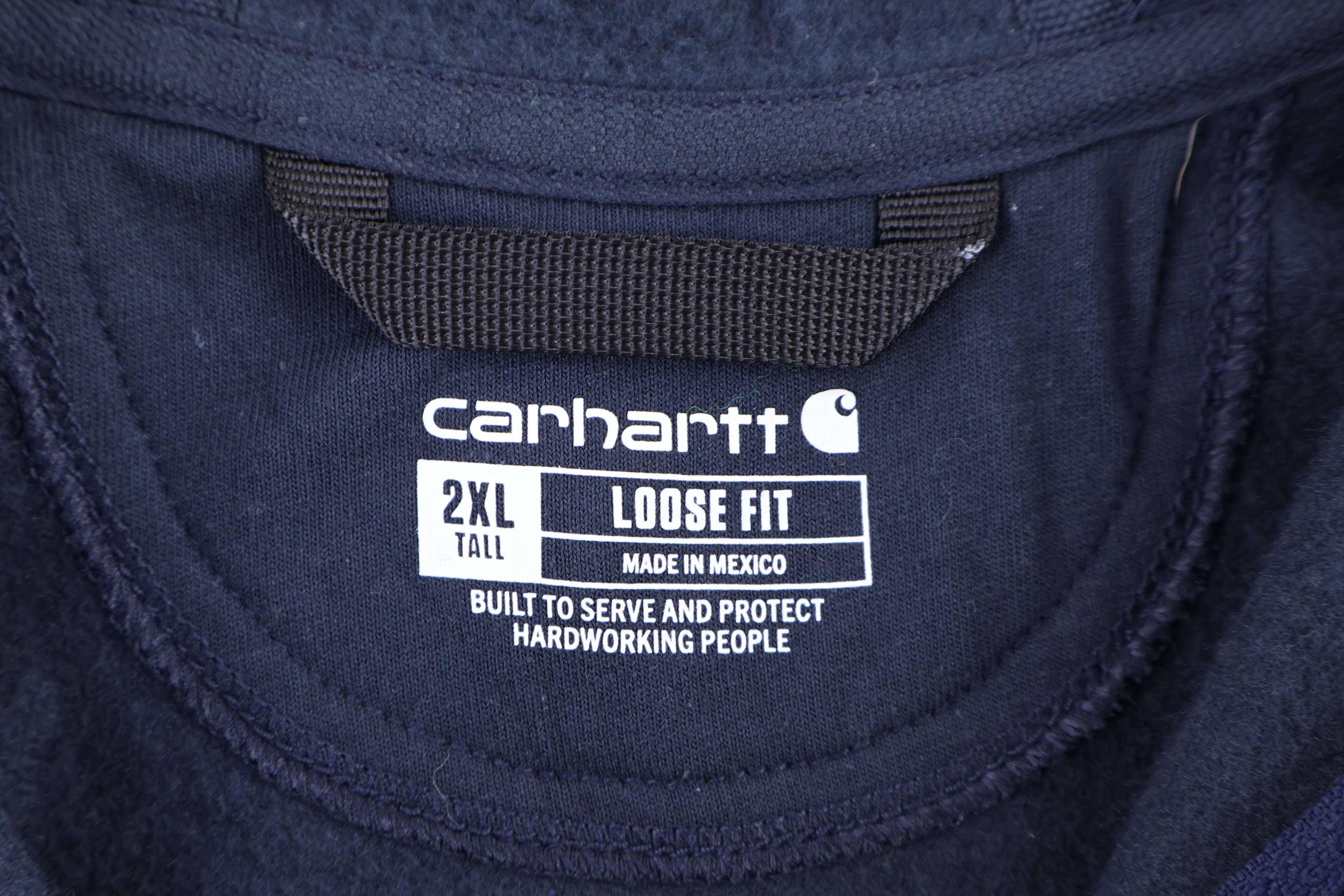 Carhartt Logo Patch Blue Full Zip Jacket - Jacket - Thrifted Threads