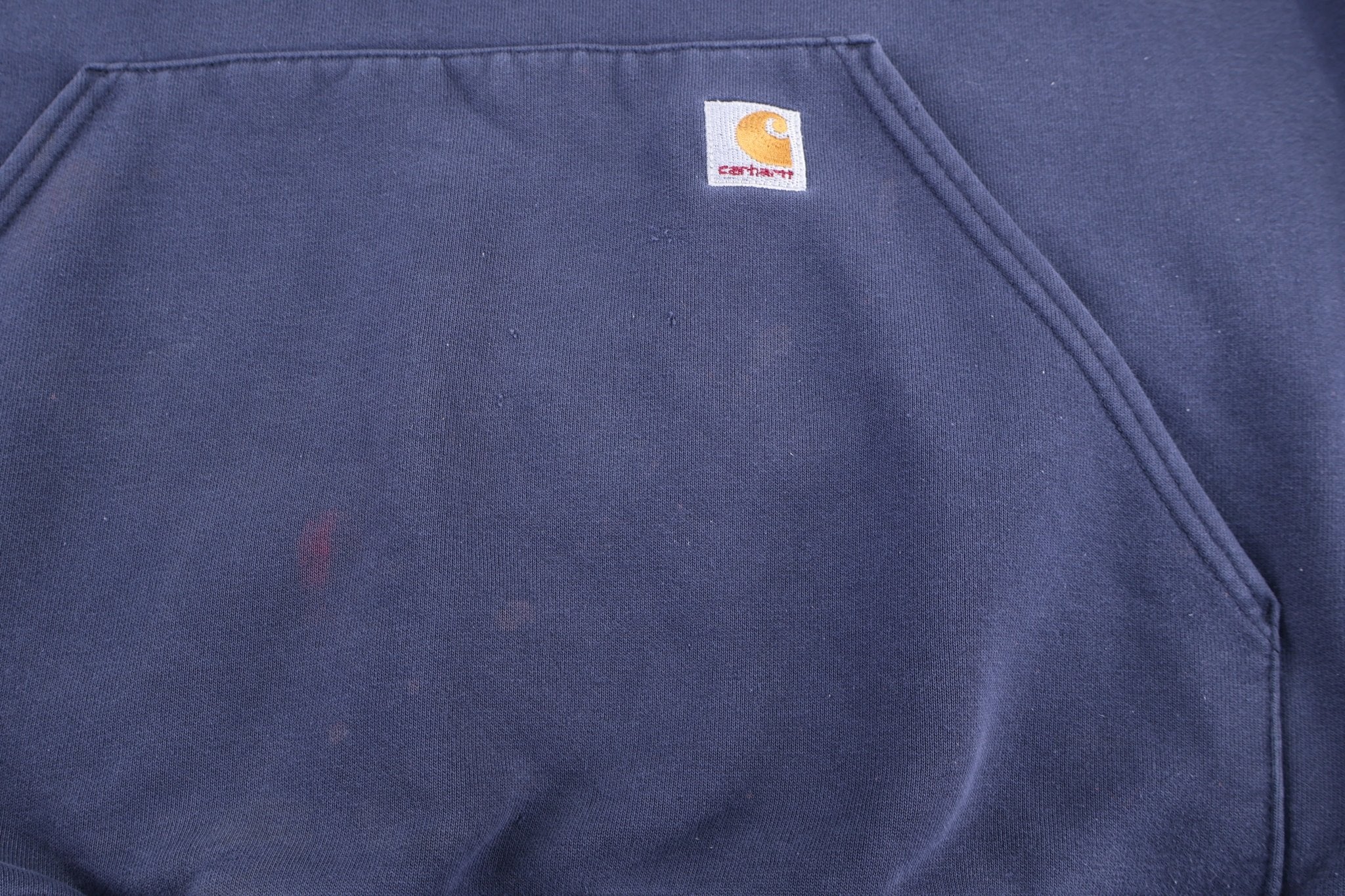 Carhartt Logo Patch Blue Full Zip Jacket - Jacket - Thrifted Threads