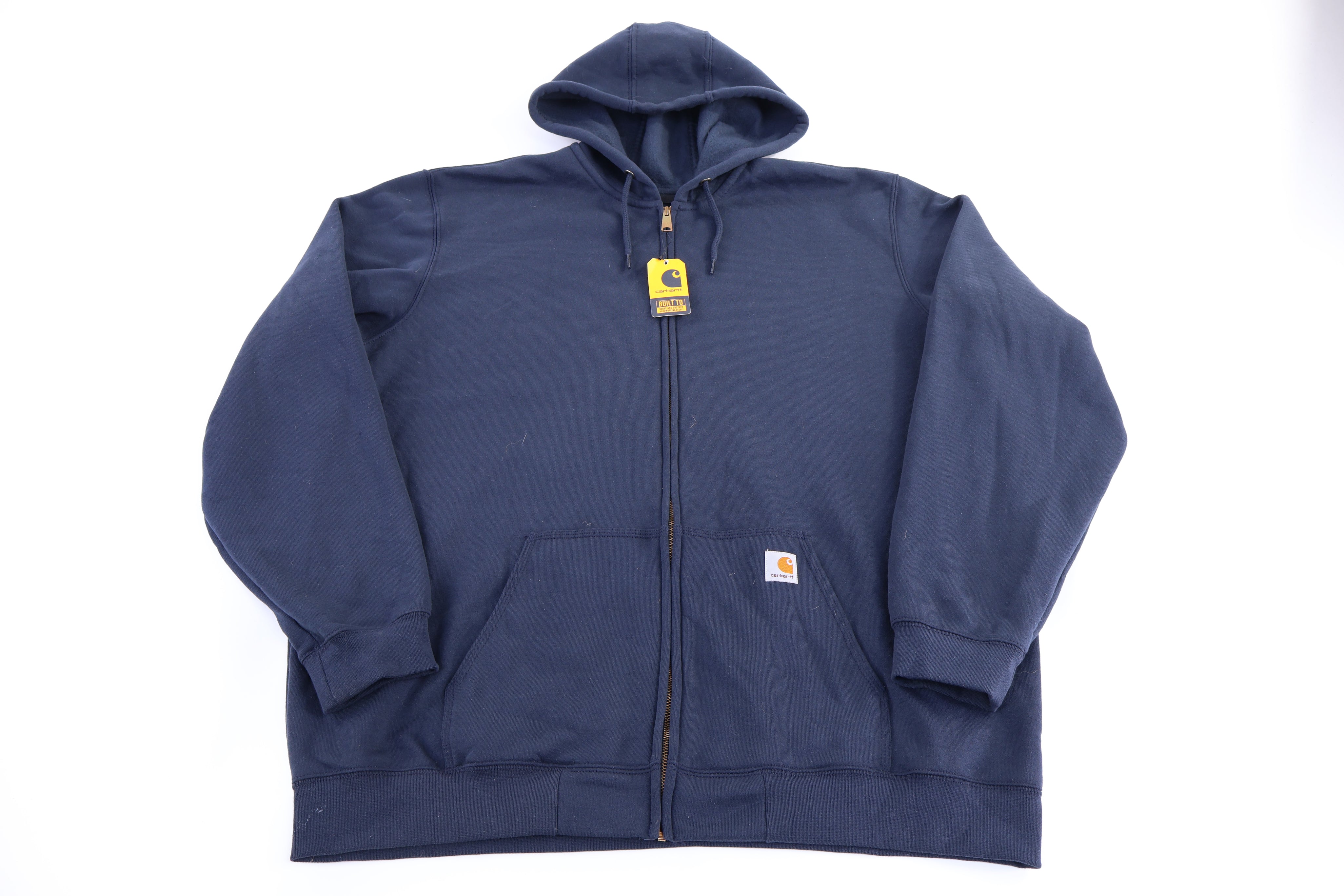 Carhartt Logo Patch Blue Full Zip Jacket - Jacket - Thrifted Threads